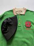 Gucci Embroidered Apple Logo Polo Shirt green prada
