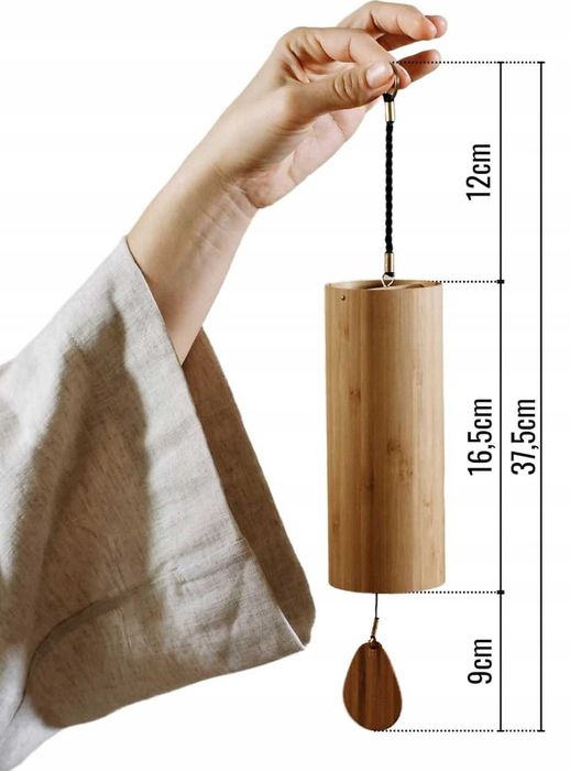 Dzwonki Bambusowe KOSHI Chimes Żywioł WODA NIEBIESKI DZWONKI do OGRODU