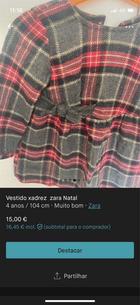 Vestidos tartan xadrez Natal