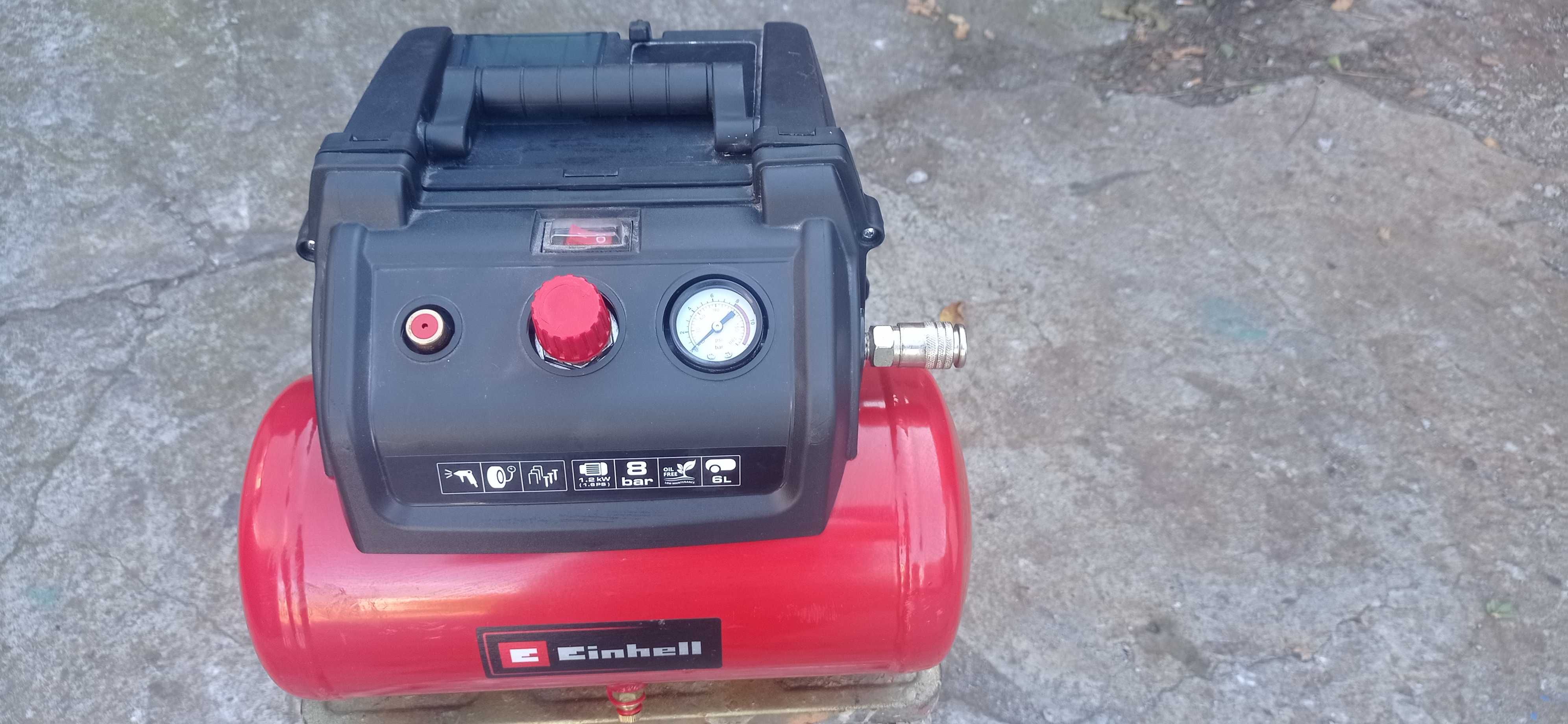 kompresor bezolejowy einhell 8 bar