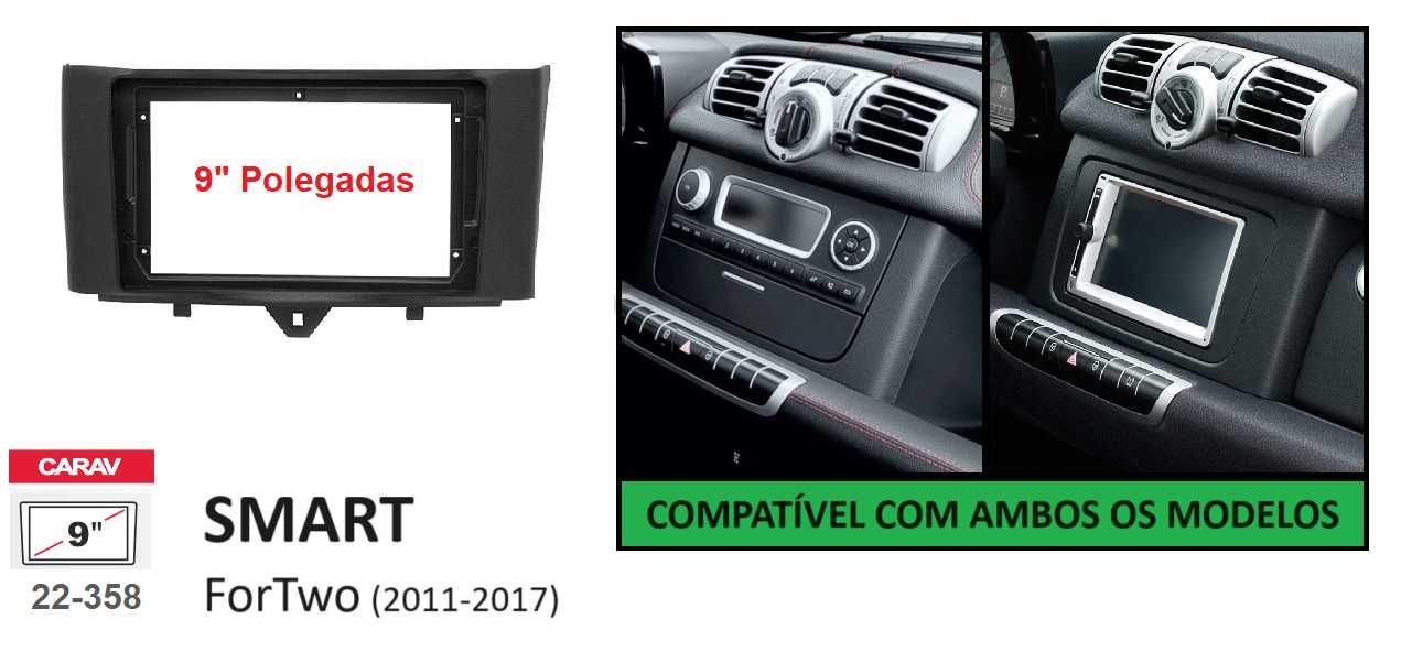 Rádio 2DIN • SMART ForTwo (2007 a 2017)• ForFour • Android GPS 451 454
