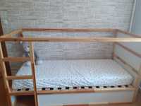 Dwustronne łóżko KURA IKEA 90×200