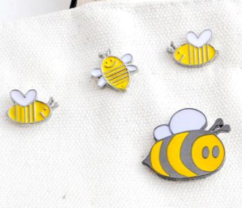 ДЕТСКИЙ пин значок желтая пчела пчелка оса металл набором
