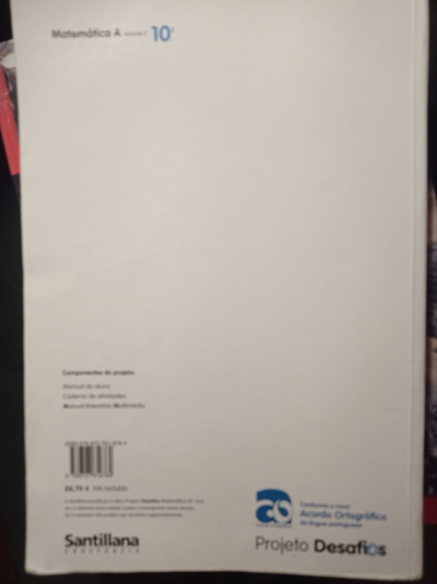Livro Matemática A, volume 2 ,10° ano