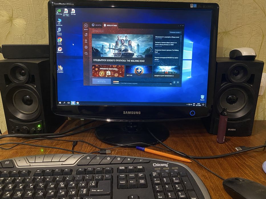 Игравой Компьютер с монитором и колонками