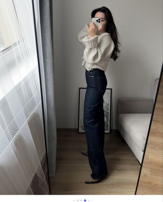 Джинси Zara Wide Leg intense blue