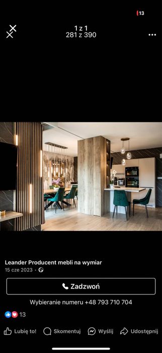 Zestaw stół i 6 krzeseł