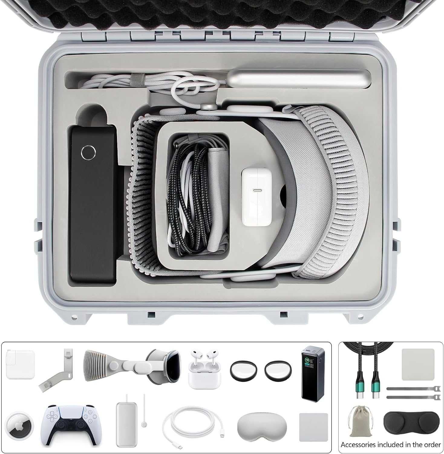 AMAZEAR Twarde etui AVP, idealne do Apple VR i baterii , wodoodporna