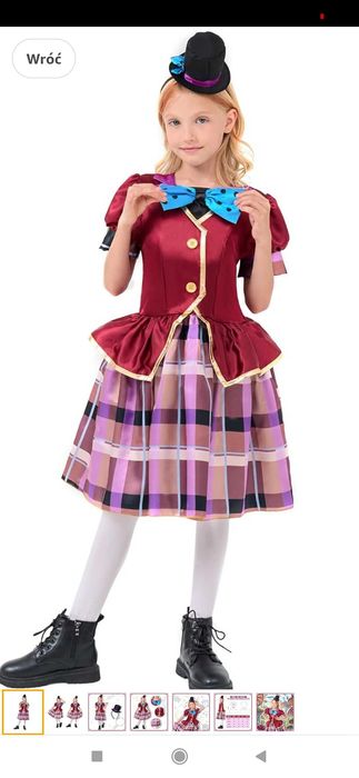 Przebranie kapelusznik Alicja w krainie czarów 7 lat