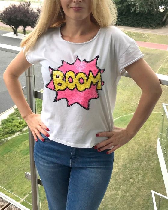 SUPER koszulka damska BOOM ZARA rozmiar S / XS
