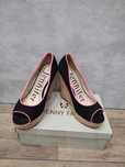 Buty damskie sandały koturn czarne z neon Jenny fair ccc38/39 25-25,5