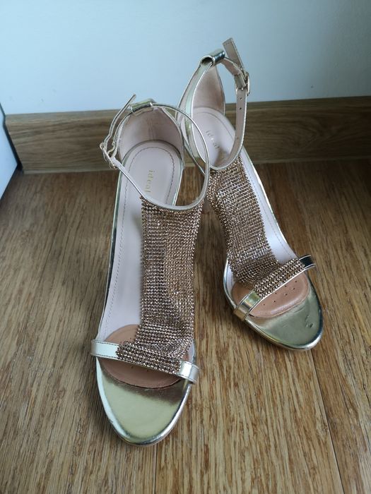 Sandały ideał shoes sandałki sexi damskie cyrkonie komunia wesele pase