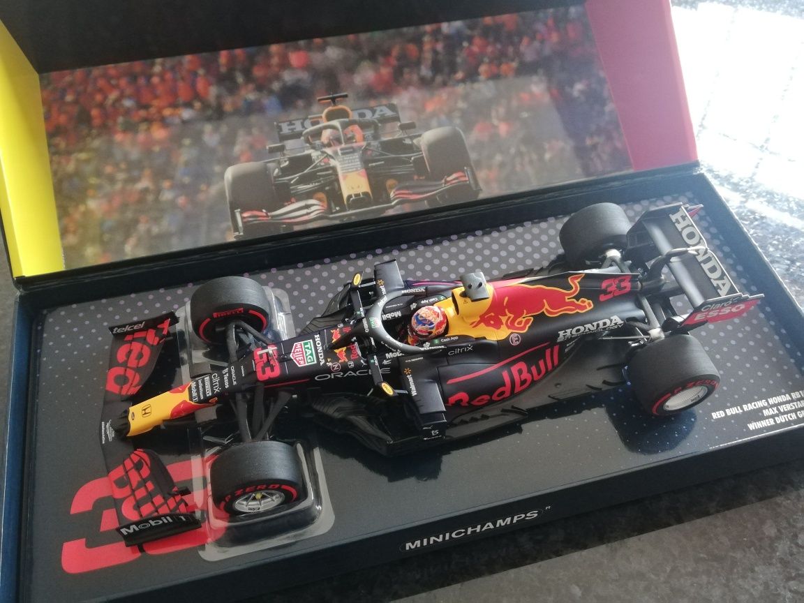 Miniatura F1 Max Verstappen edição limitada GP Holanda 2021 1/18