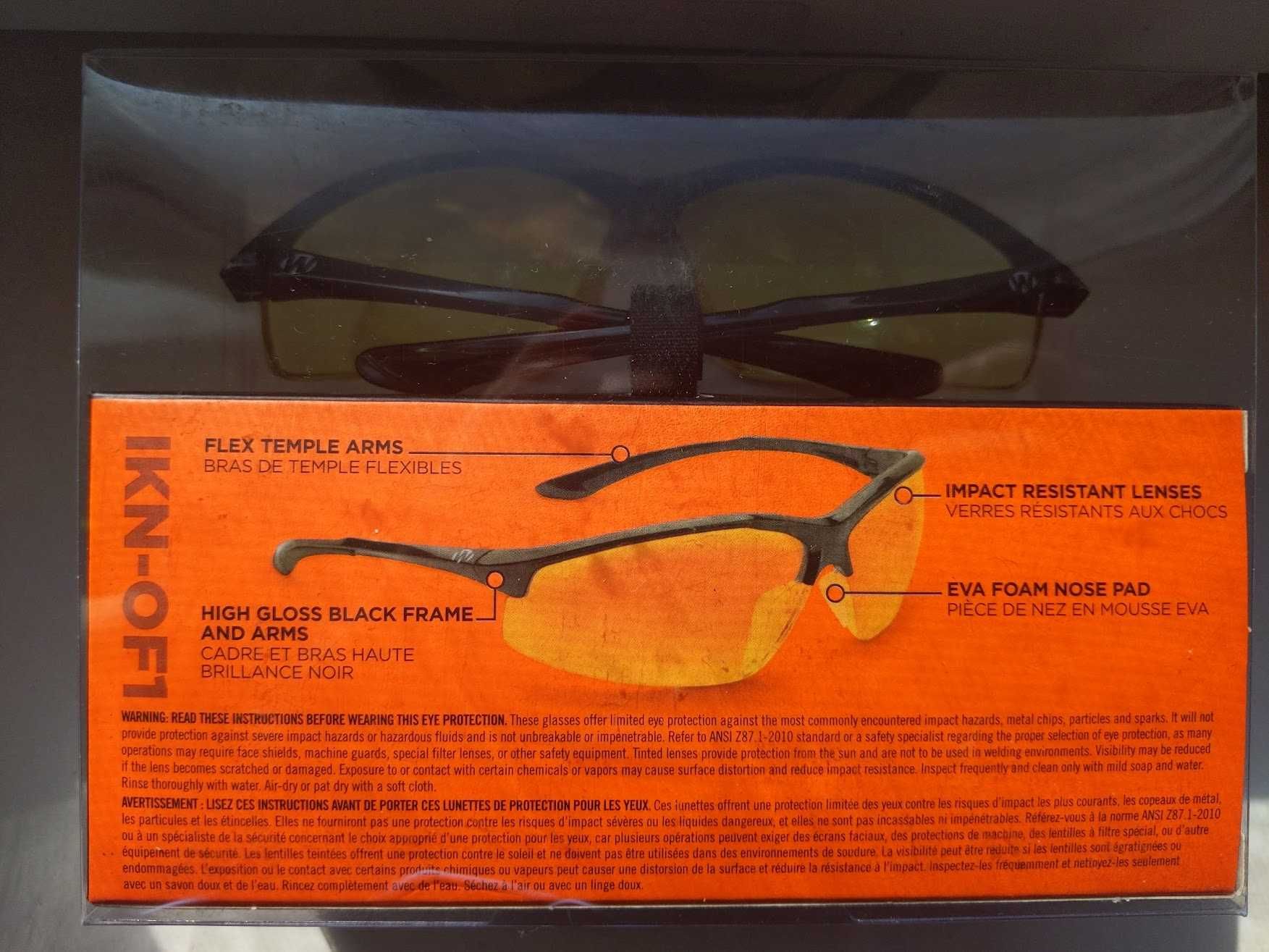 Балістичні окуляри Walker’s IKON Tanker Glasses з бурштиновими лінзами