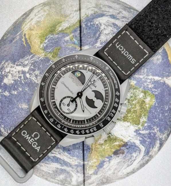 Swatch x Omega Bioceramic Moonswatch Mission To EarthPhase
