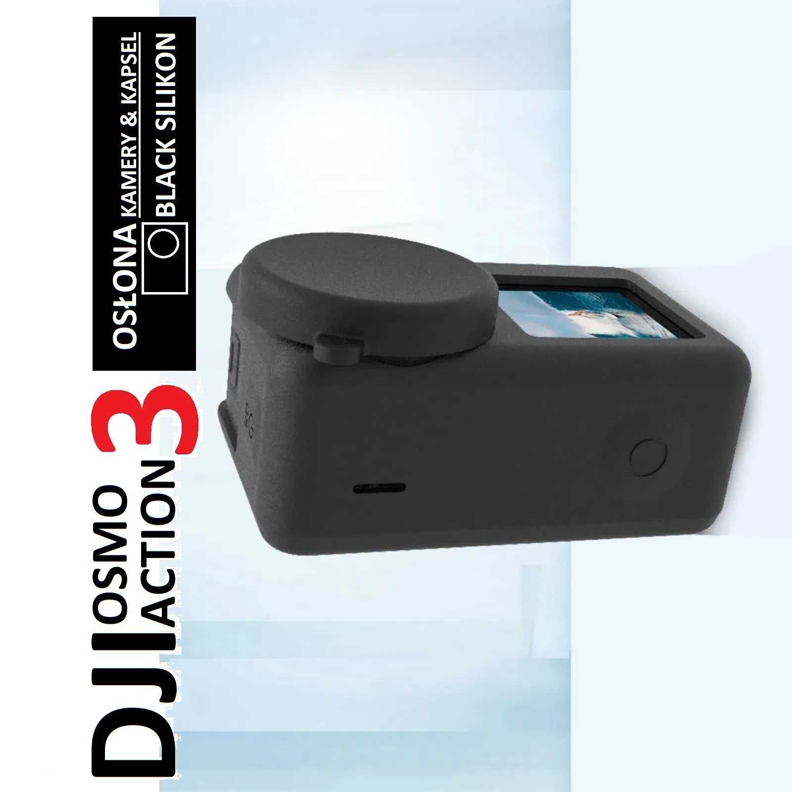 Dedykowana osłona silikonowa kamery + kapsel DJI Osmo Action 4 czarna