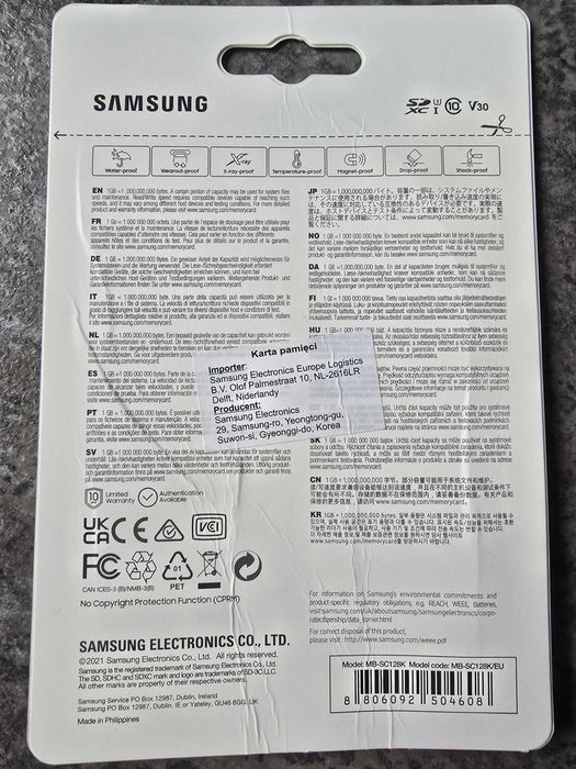 Karta Samsung 128GB SDXC EVO Plus 130MB/s W-wa