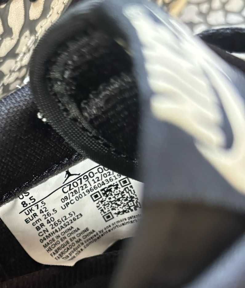 Nike Air Jordan 1 Low Black Cement [Novo](42)