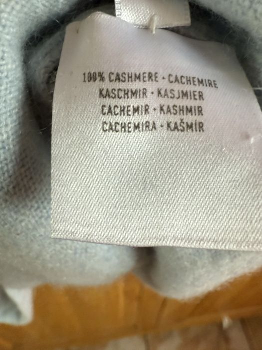Sweter z kaszmiru 100%, kolor błękitny