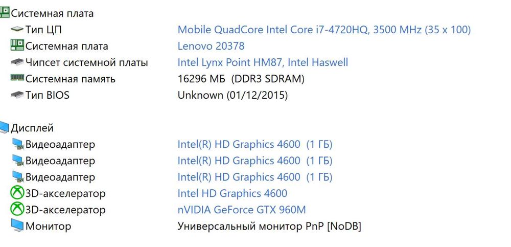 Ноутбук Lenovo y50-70