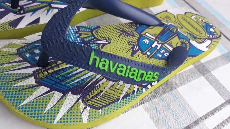 Havaianas 35 i 36 japonki klapki zielone granatowe