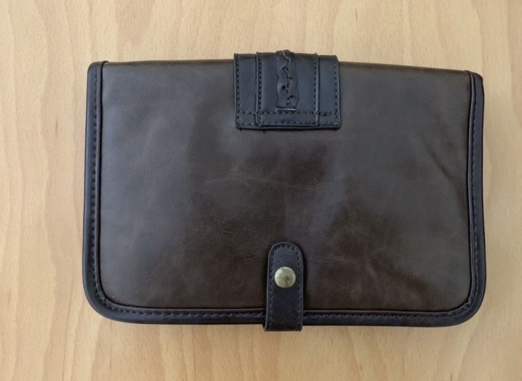Clutch missangas com brilhantes/Clutch castanha
