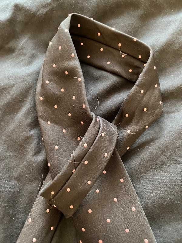 Vintage y2k krawat w kropki dots tie