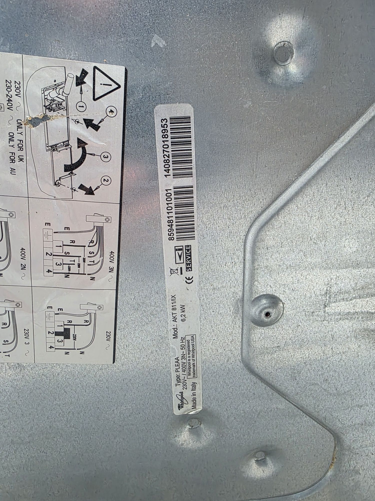 Placa vitroceramica whirlpool