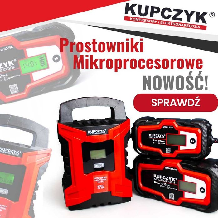 Prostownik z rozruchem BCS-800 Kupczyk 6/12/24V WET MF EFB GEL AGM