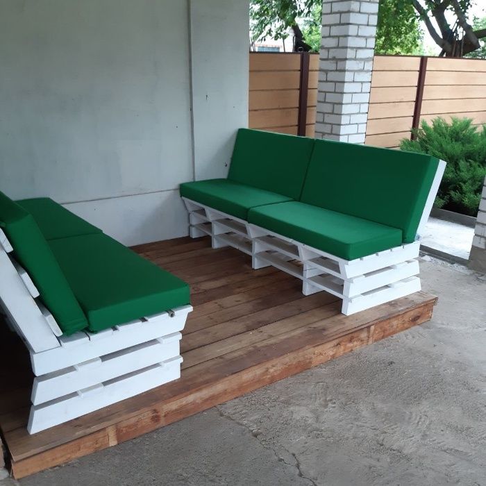 Подушки для садовой мебели, Подушки для дивана из поддонов