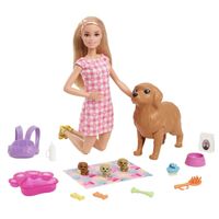 Barbie and Pets Mommy Dog Newborn Puppie Барбі з собакою та цуценятами