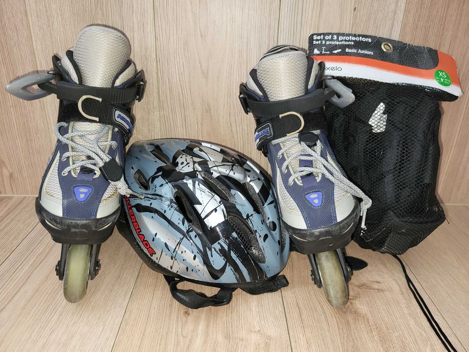 Роліки Rollerblade, шолом  Rollerblade, захист Oxelo дитячі