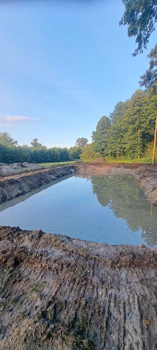 Usługi koparką gąsienicową Kopanie stawów Wykopy Melioracje