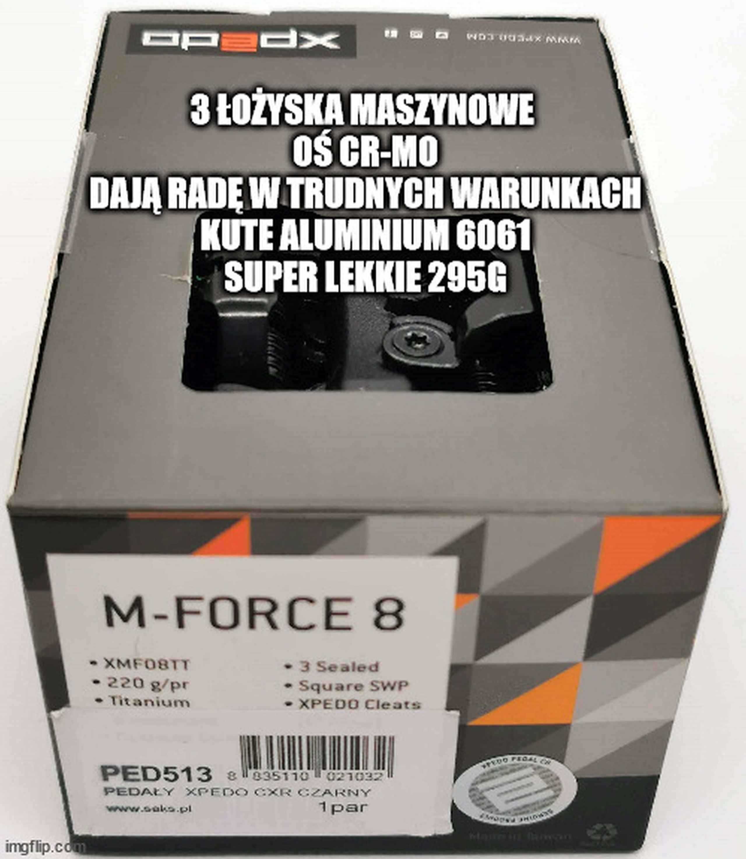 XPEDO CXR M FORCE 8 Pedały SPD do CX/295g/3 Łożyska Maszynowe/Oś Cr-MO
