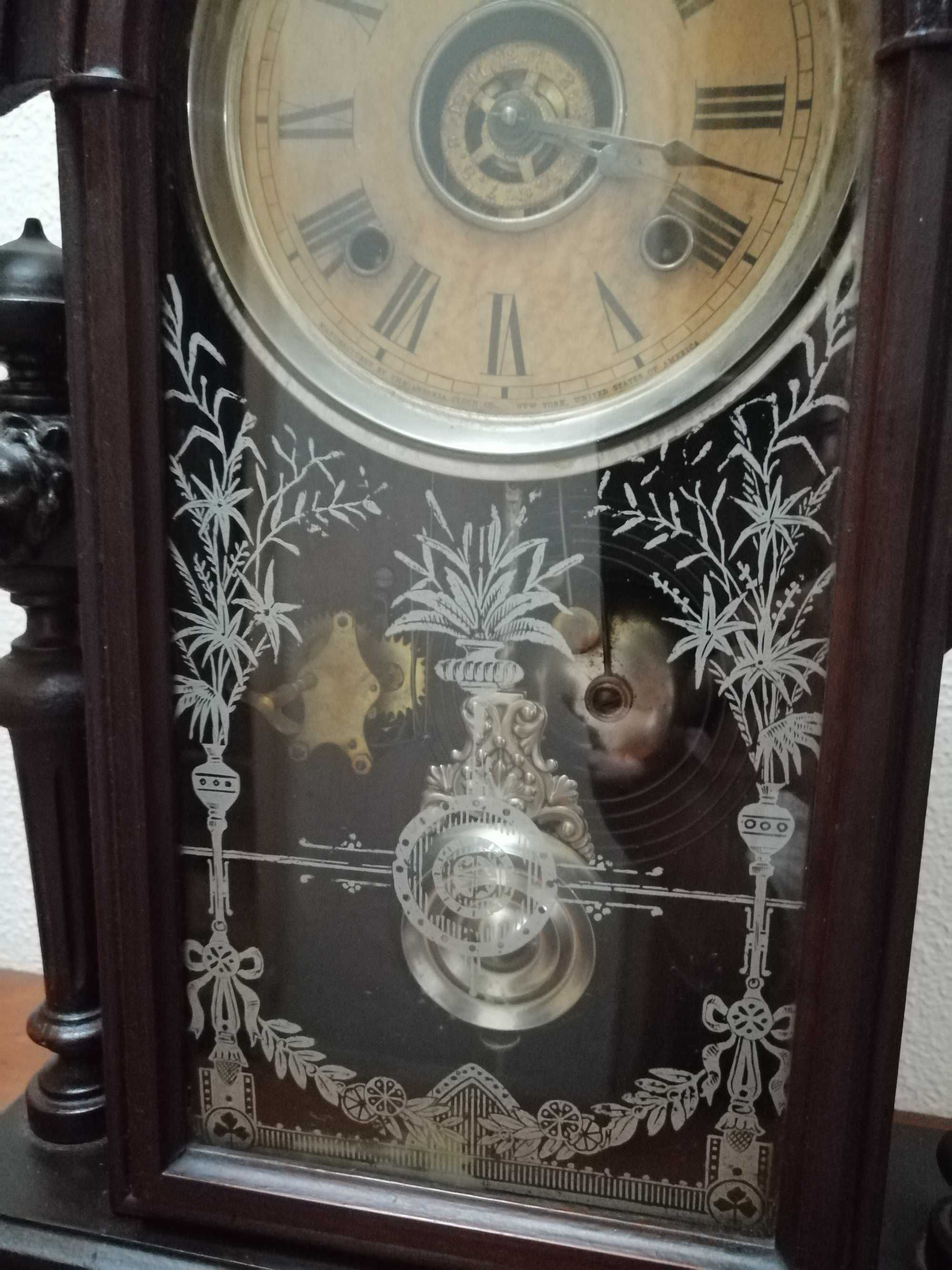 Relógio Ansonia Clock original (funcional, todas as peças originais)