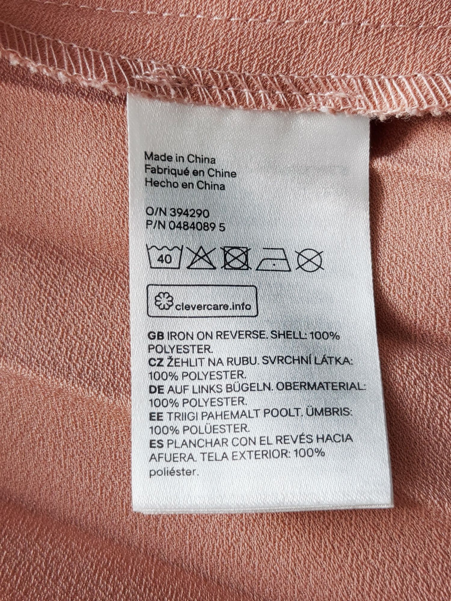 Plisowana spódnica H&M r. 40 pudrowy róż