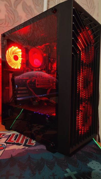 Игровой ПК QUBE/АМ4 сокет/RX 6600 8gb/R5 4500/16 OZU/SSD+HDD