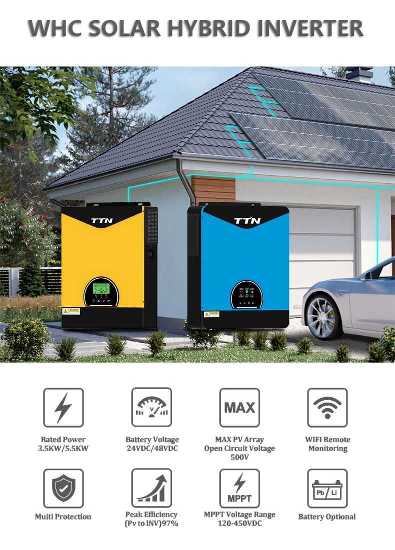 Інвертор гібридний 10.2kw, TTN з WIFI модулем