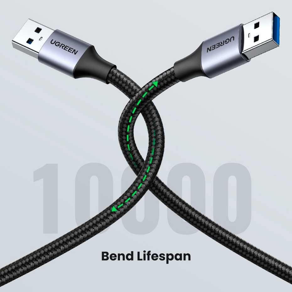 Кабель USB на USB 3.0 тато-тато AM/AM 5Gb/s юсб на юсб UGREEN 1м