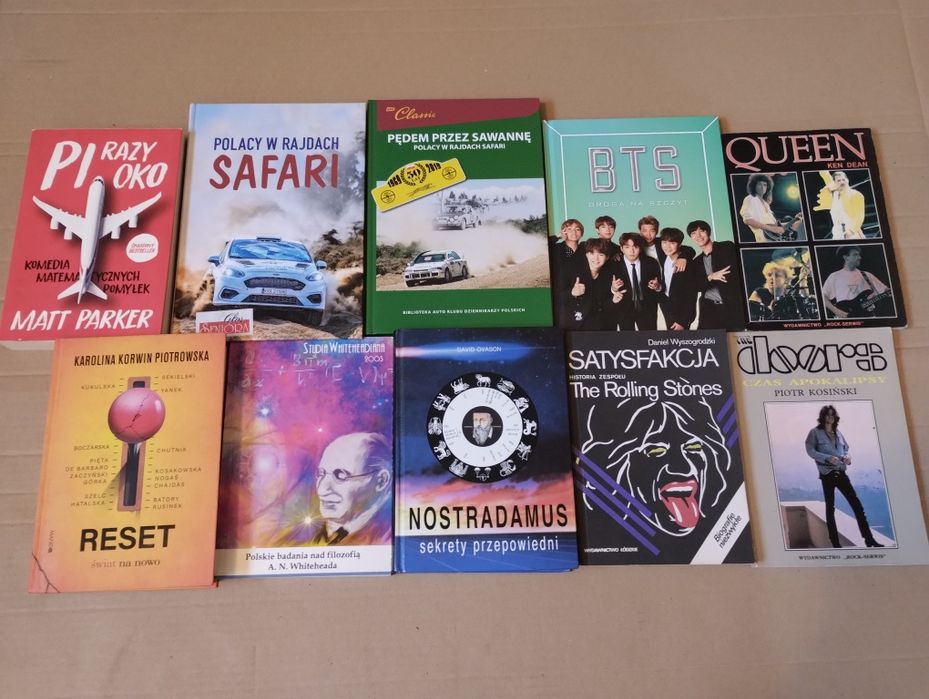 10 książek  muzyka, the doors, proroctwa, Polacy w rajdach