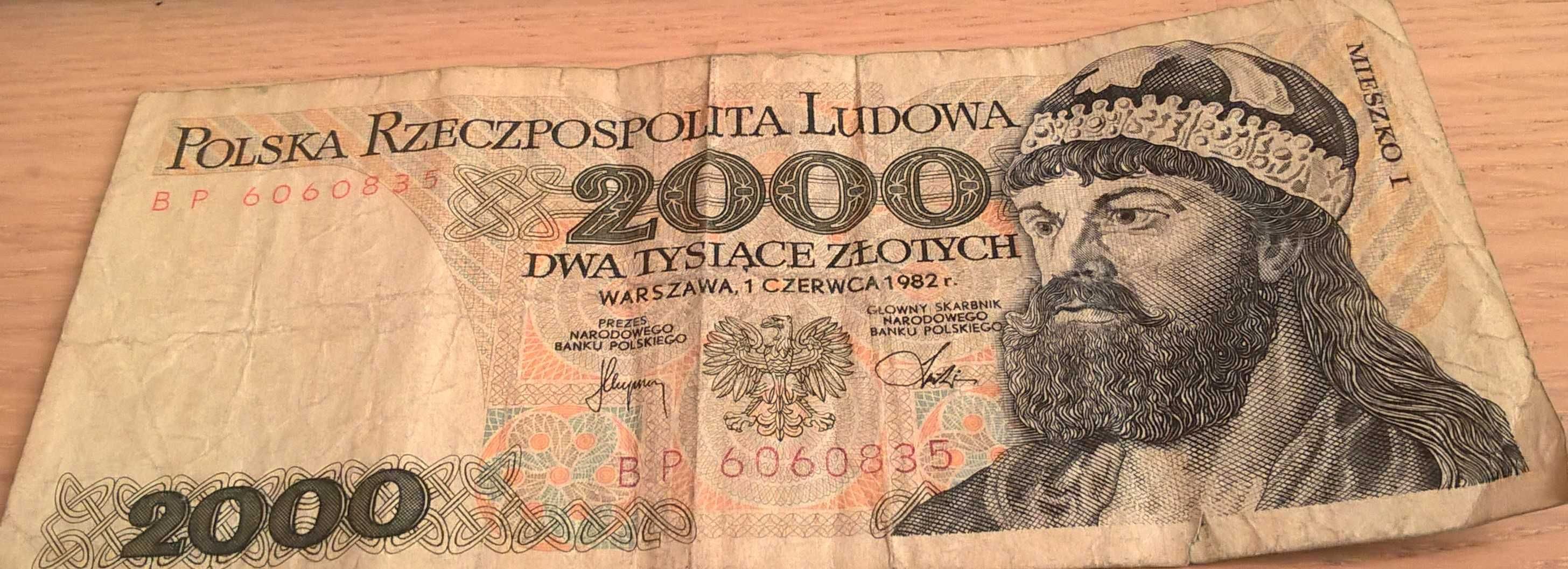 Banknot 2000 zł z 1982 roku sprzedam