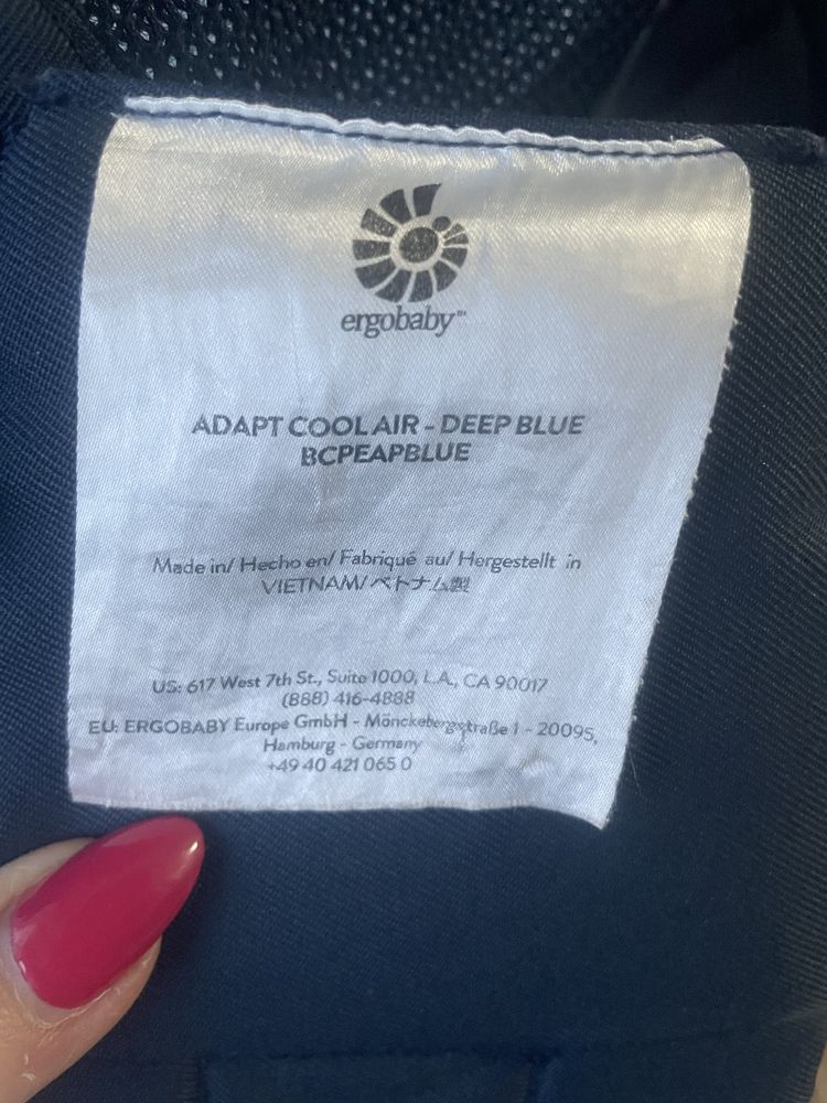 Mochila/Porta-bebés/Marsúpio Ergobaby Cool Air Adapt Azul