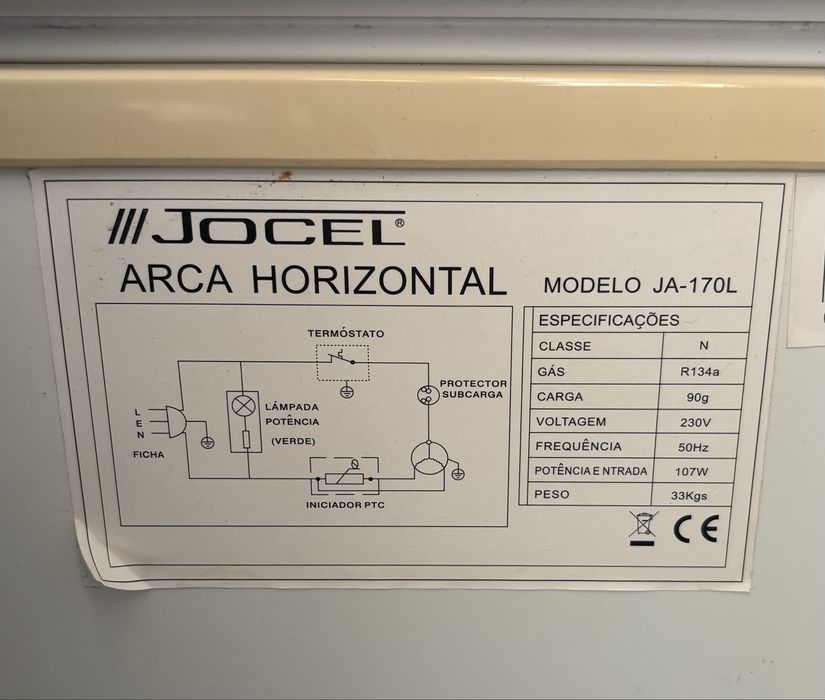 Arca Congeladora Horizontal Jocel JA - 170L