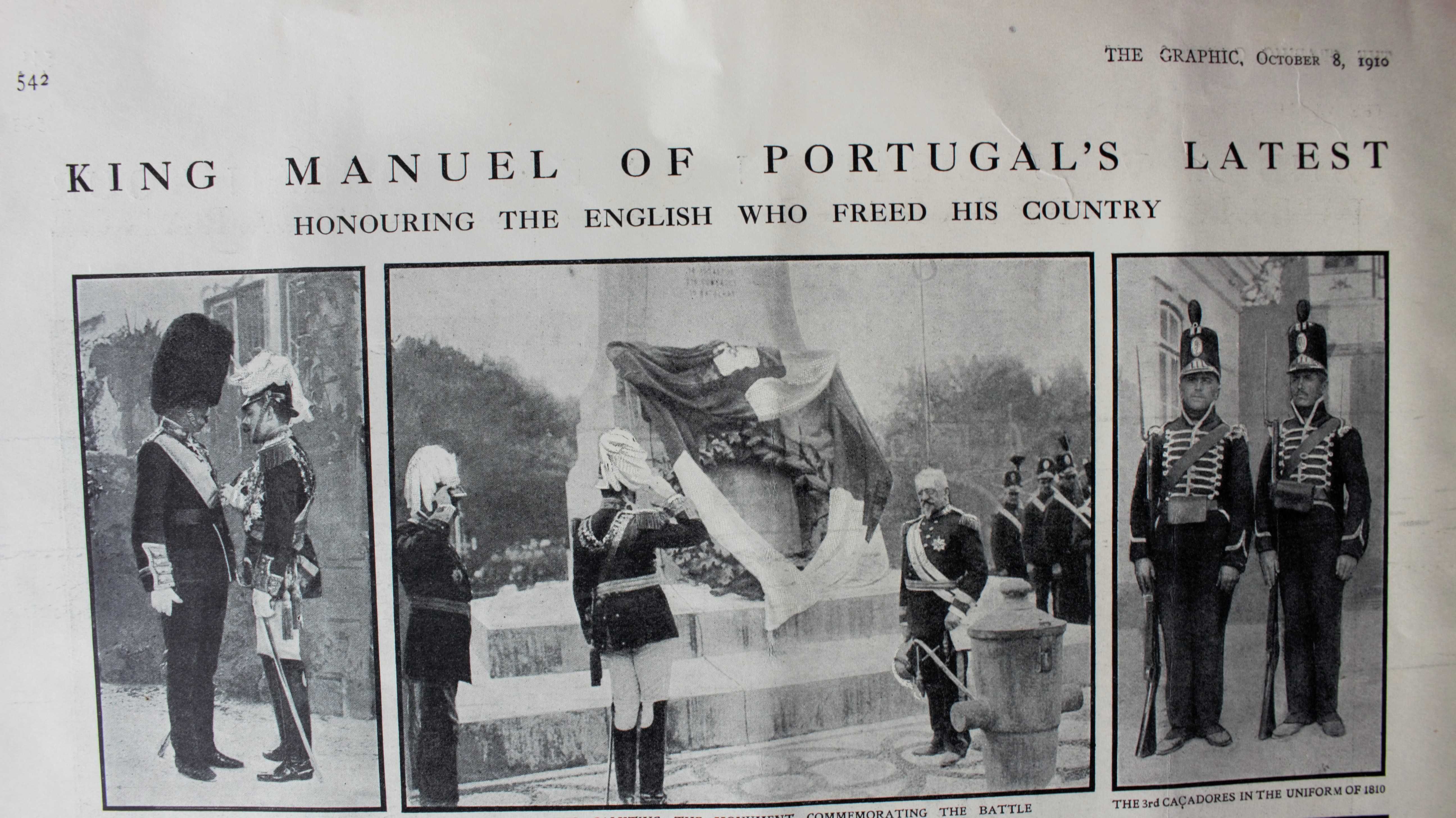 REI D. MANUEL II NO CENTENÁRIO DA BATALHA DO BUÇACO EM 1910