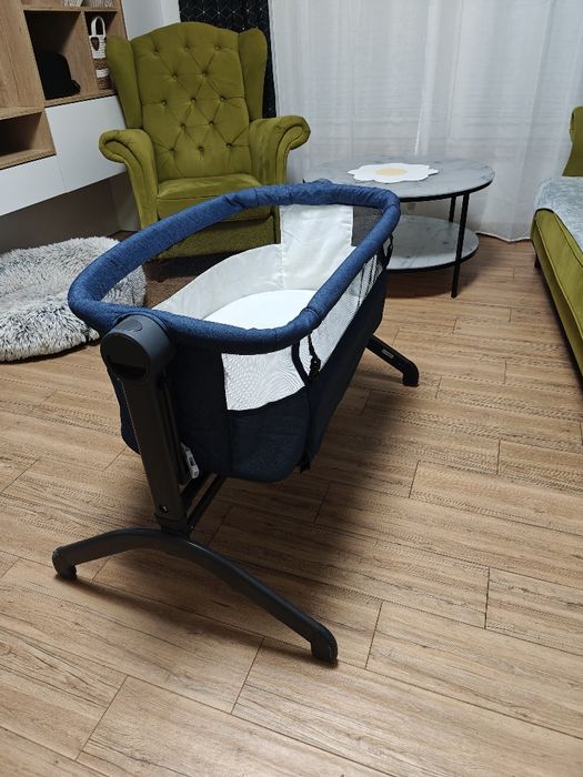 Łóżeczko dostawne Kinderkraft bea 2w1 navy blue