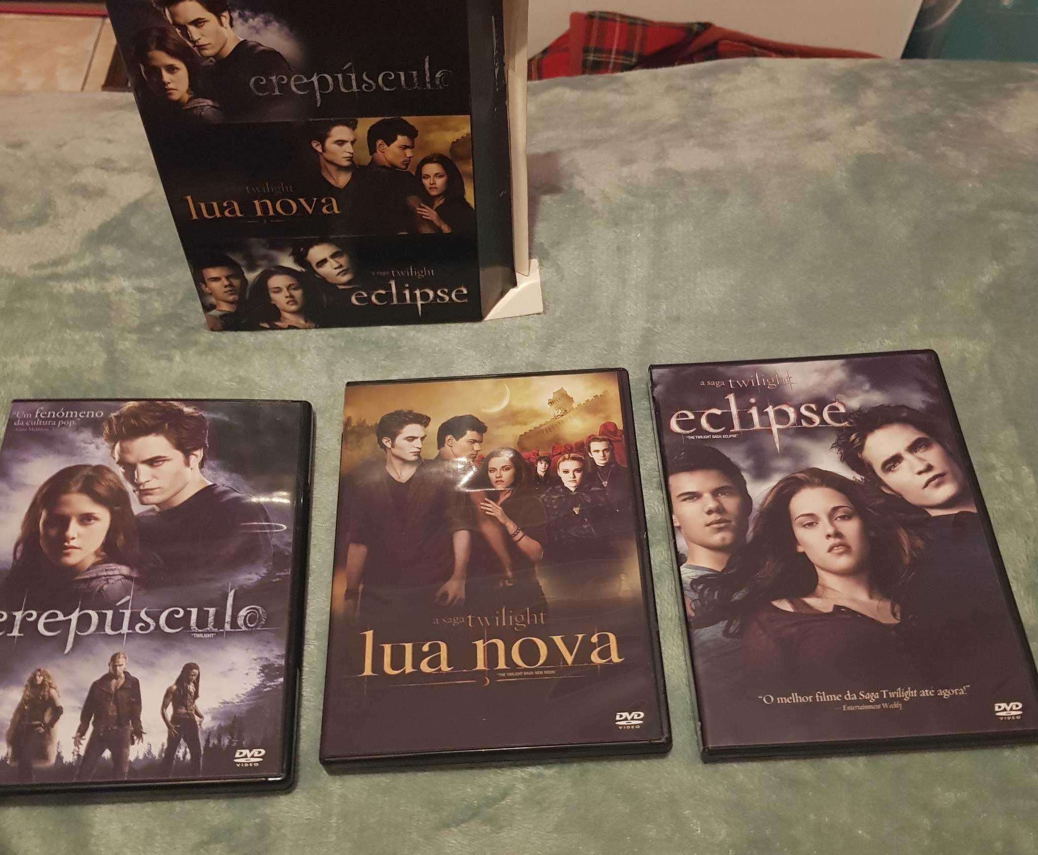 Conjunto de 3 DVDS da Saga Twilight