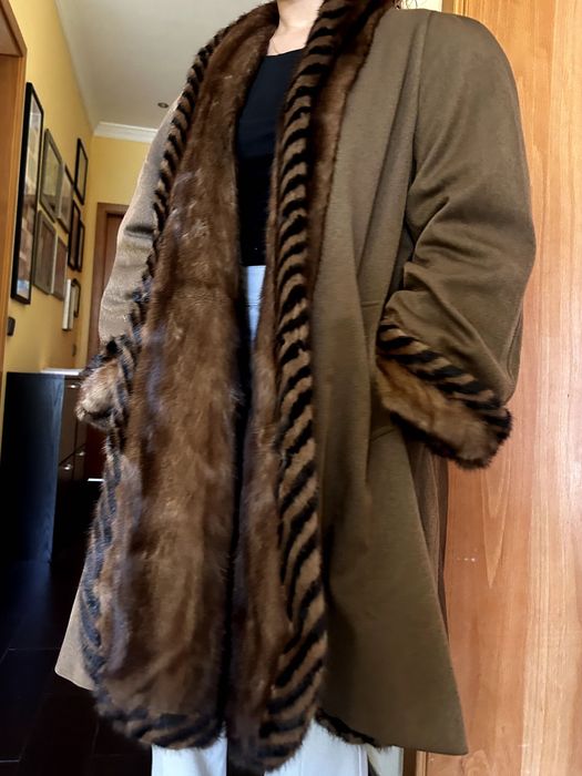 Casaco vintage reversível Pele de Vison, 110 cm (Como Novo)