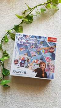 Disney Frozen II Anna Elza Olaf gra klocki puzzle karty zabawka lalka