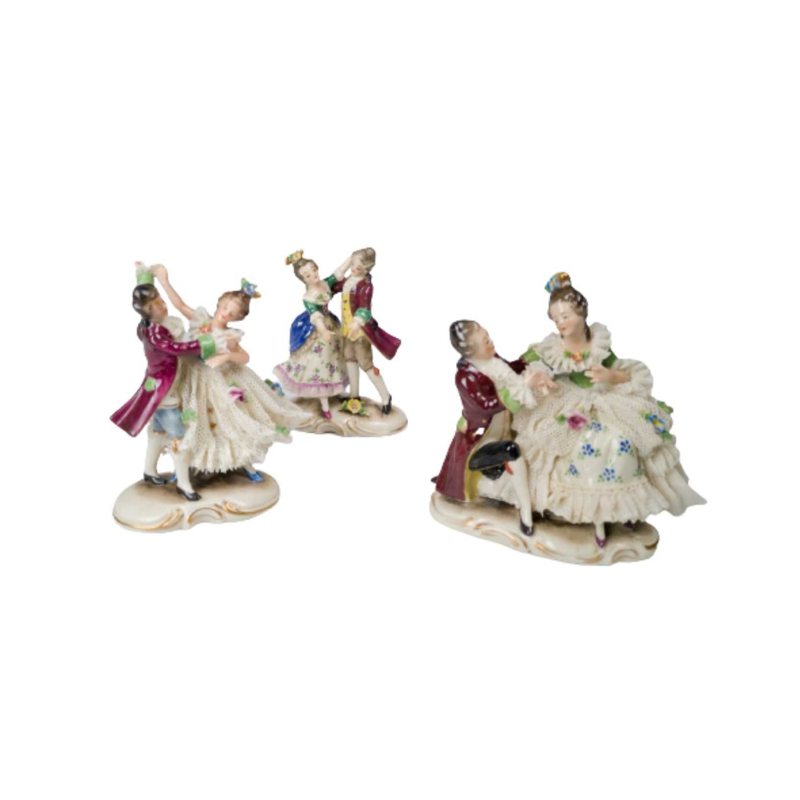 Figurinos porcelana casais dança | Baviera