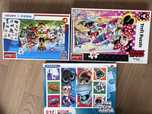 Komplet trzech puzzli dla 2-3 latka Psi Patrol Puppy Dog, Minnie Mouse
